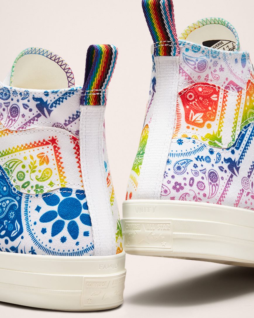 Dámské Boty Vysoké Converse Chuck 70 Pride Bílé Červené | CZ ZTXA62